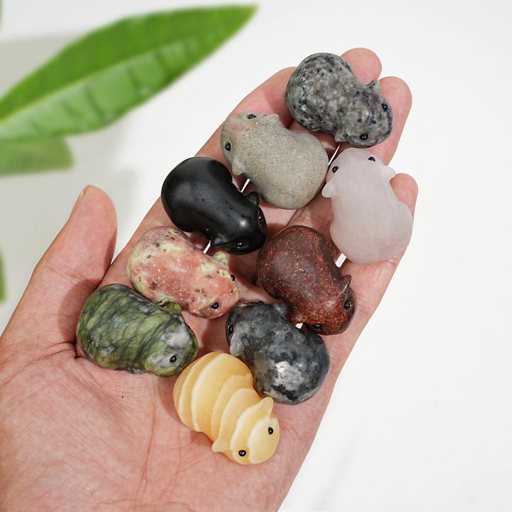 Natural Crystal Carving Shake Guinea Pig