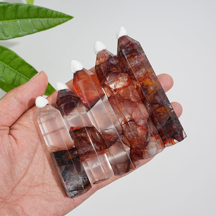 Natural Crystal Vibrant Fire Quartz Point