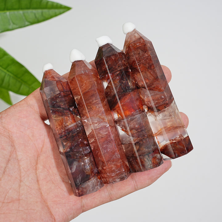 Natural Crystal Vibrant Fire Quartz Point