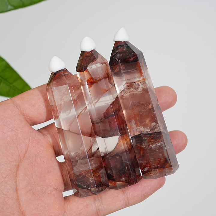 Natural Crystal Vibrant Fire Quartz Point