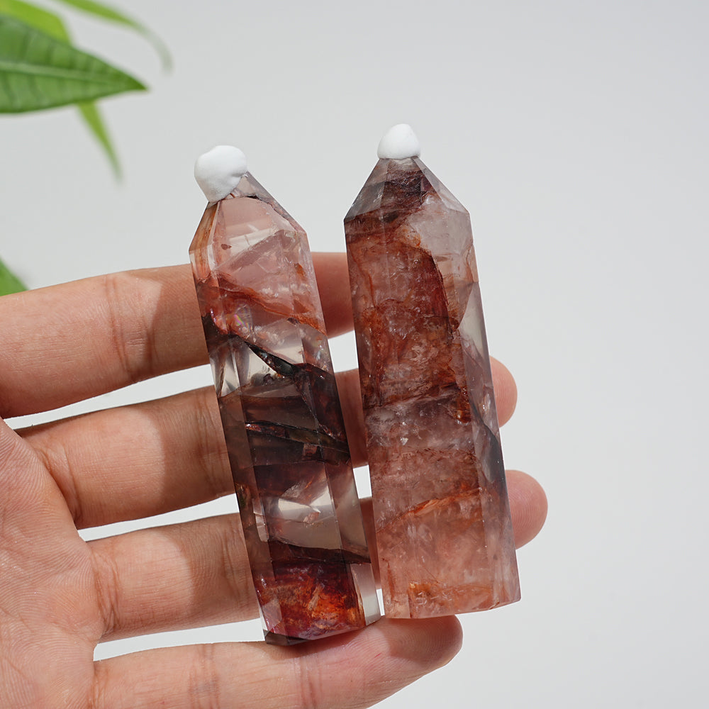 Natural Crystal Vibrant Fire Quartz Point