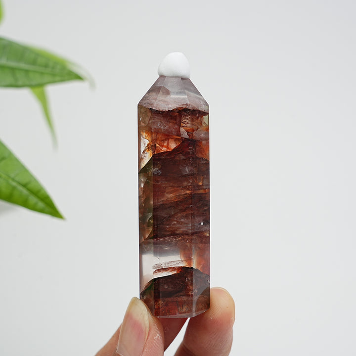 Natural Crystal Vibrant Fire Quartz Point