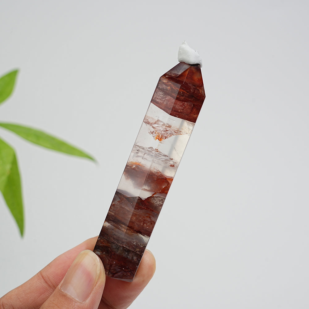 Natural Crystal Vibrant Fire Quartz Point