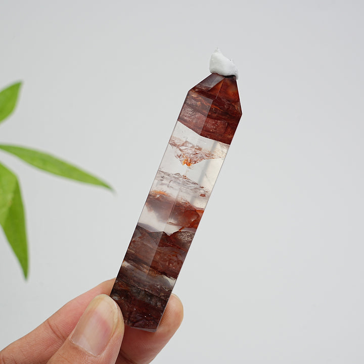 Natural Crystal Vibrant Fire Quartz Point