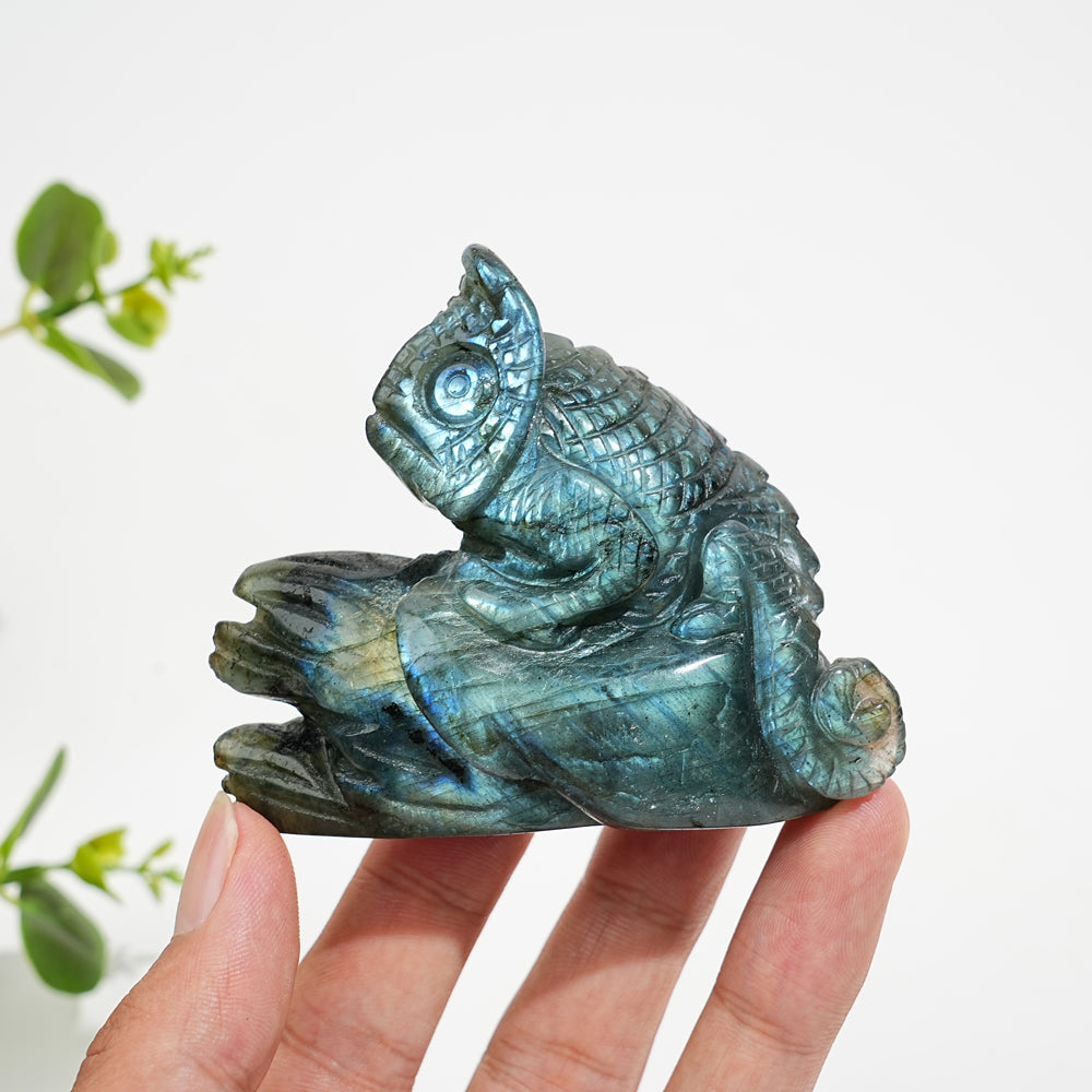 Unique,Natural Crystal Labradorite Animal Carvings