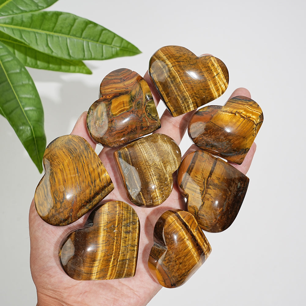 Natural Crystal Exquisite Tiger Eye Heart