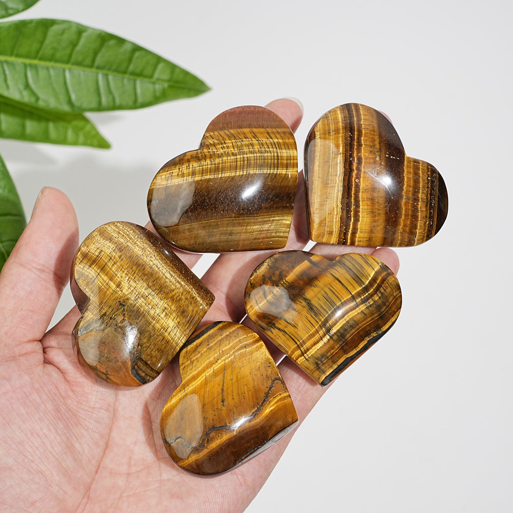 Natural Crystal Exquisite Tiger Eye Heart