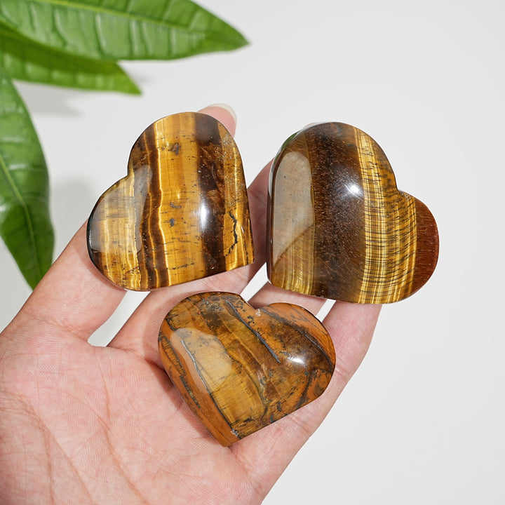Natural Crystal Exquisite Tiger Eye Heart