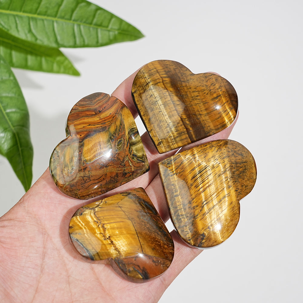 Natural Crystal Exquisite Tiger Eye Heart