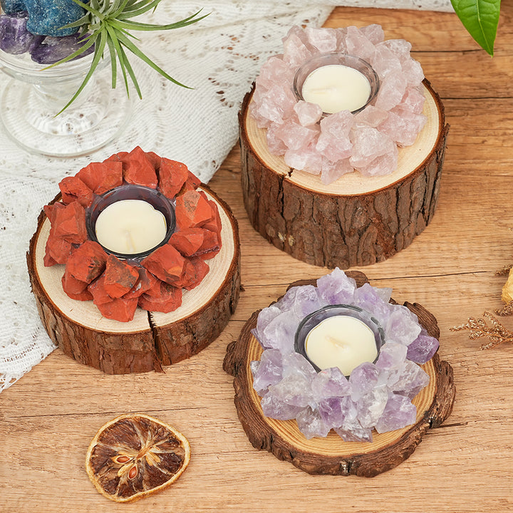 Raw Stone Candle Holder (Candle Not Included)