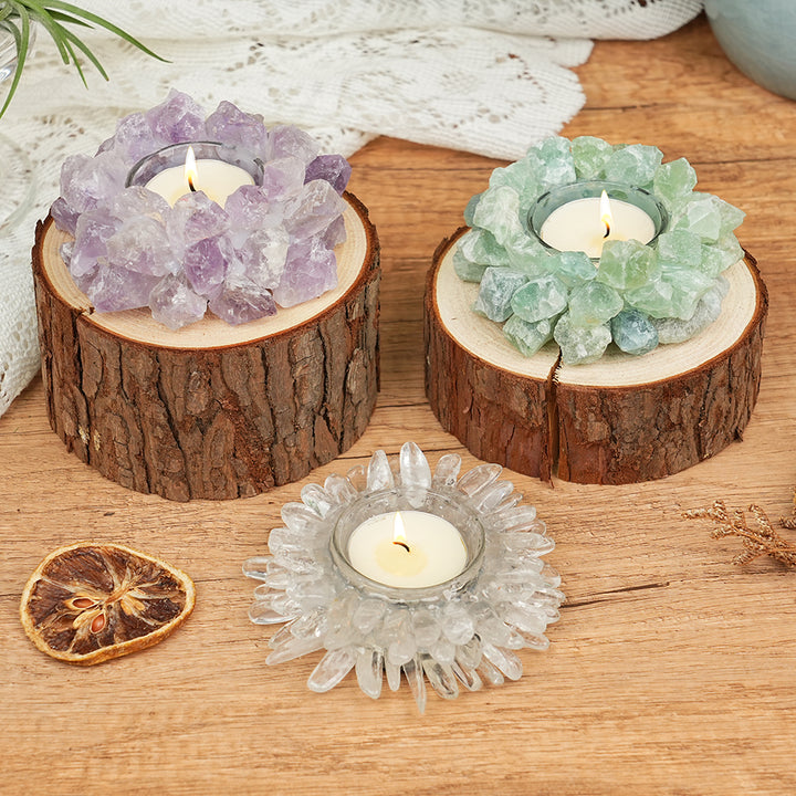 Raw Stone Candle Holder (Candle Not Included)
