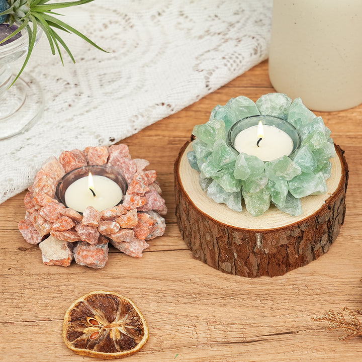 Raw Stone Candle Holder (Candle Not Included)