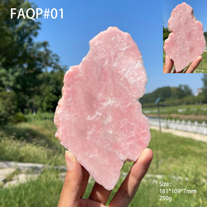 Unique,Natural Crystal Pink Opal Slice