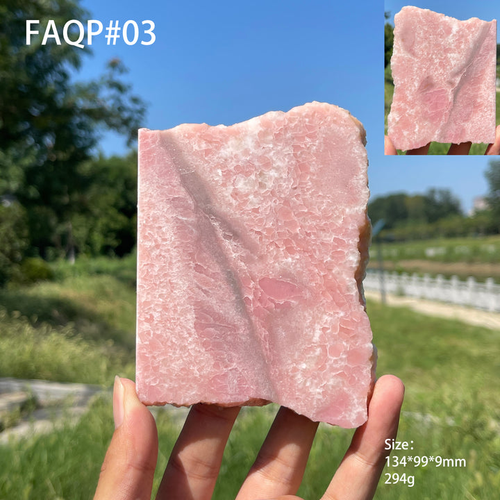 Unique,Natural Crystal Pink Opal Slice