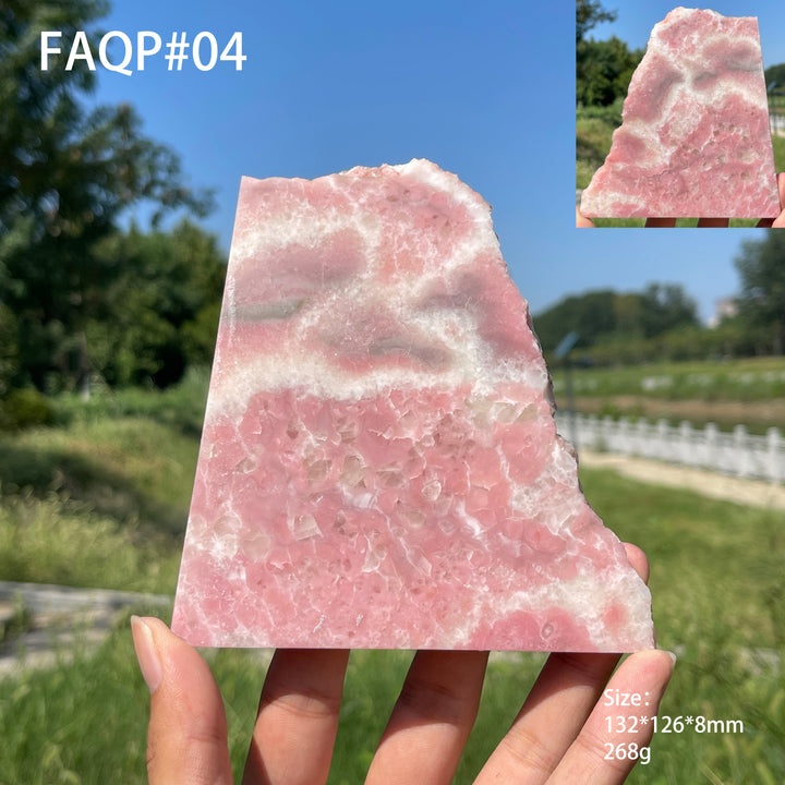 Unique,Natural Crystal Pink Opal Slice
