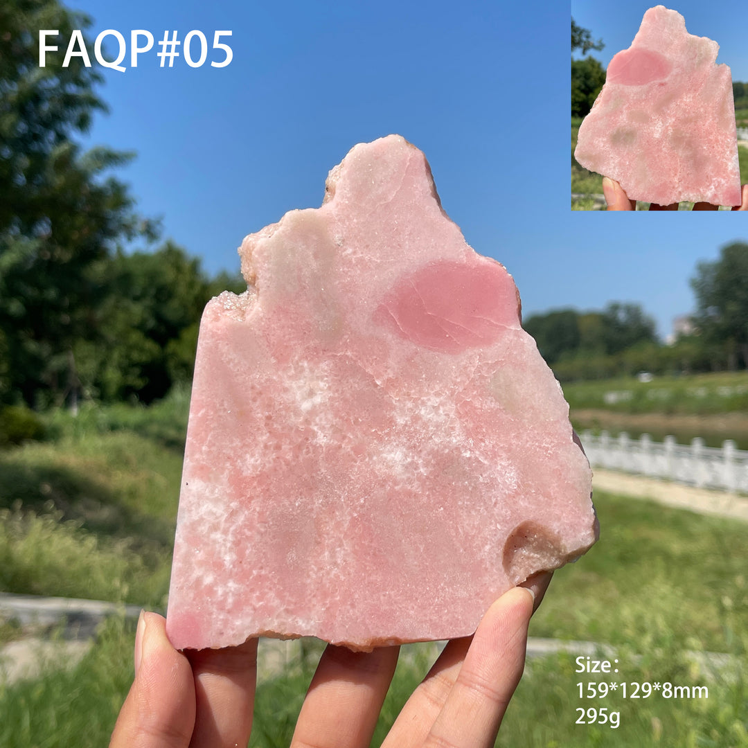 Unique,Natural Crystal Pink Opal Slice