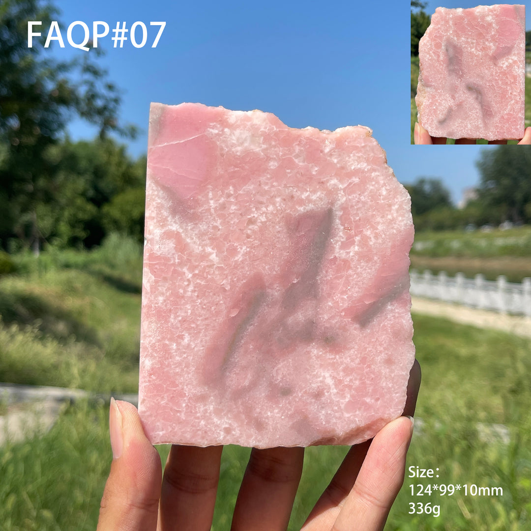 Unique,Natural Crystal Pink Opal Slice