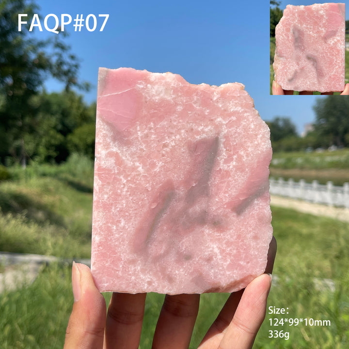 Unique,Natural Crystal Pink Opal Slice