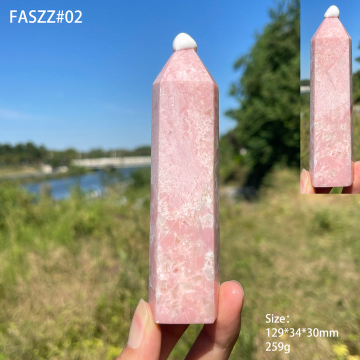 Unique,Natural Delicate Pink Opal Crystal Point