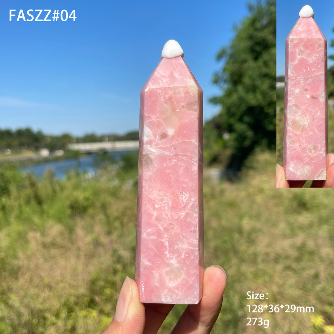 Unique,Natural Delicate Pink Opal Crystal Point