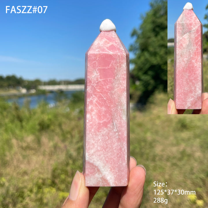 Unique,Natural Delicate Pink Opal Crystal Point