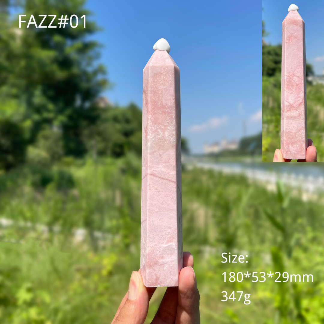 Unique,Natural Crystal Pink Opal Point