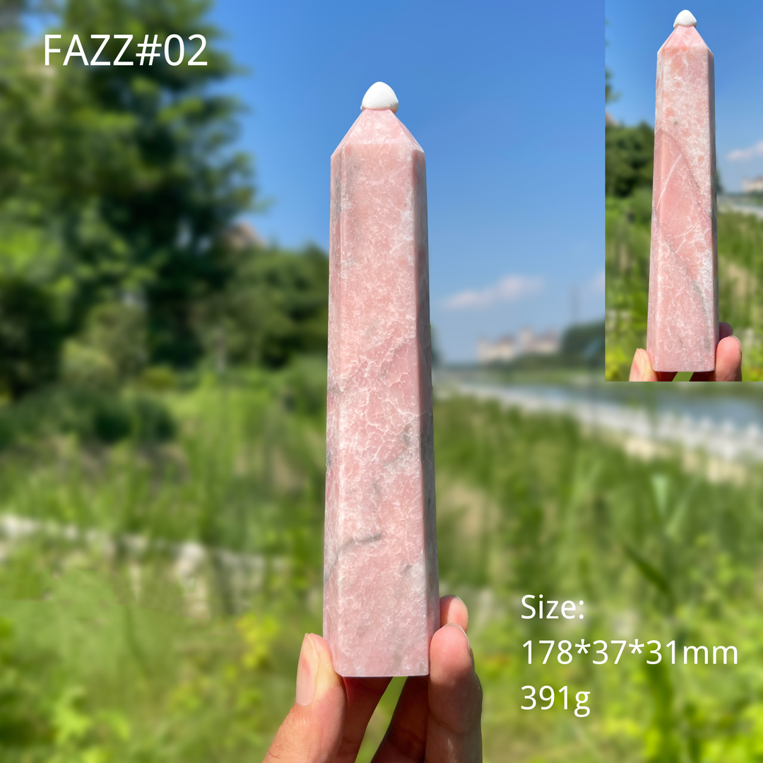 Unique,Natural Crystal Pink Opal Point