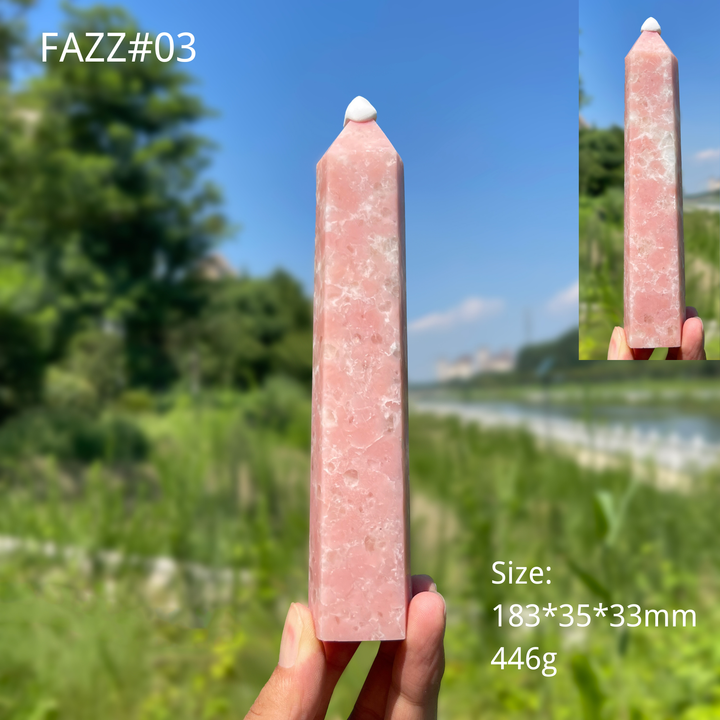 Unique,Natural Crystal Pink Opal Point