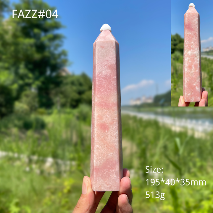Unique,Natural Crystal Pink Opal Point
