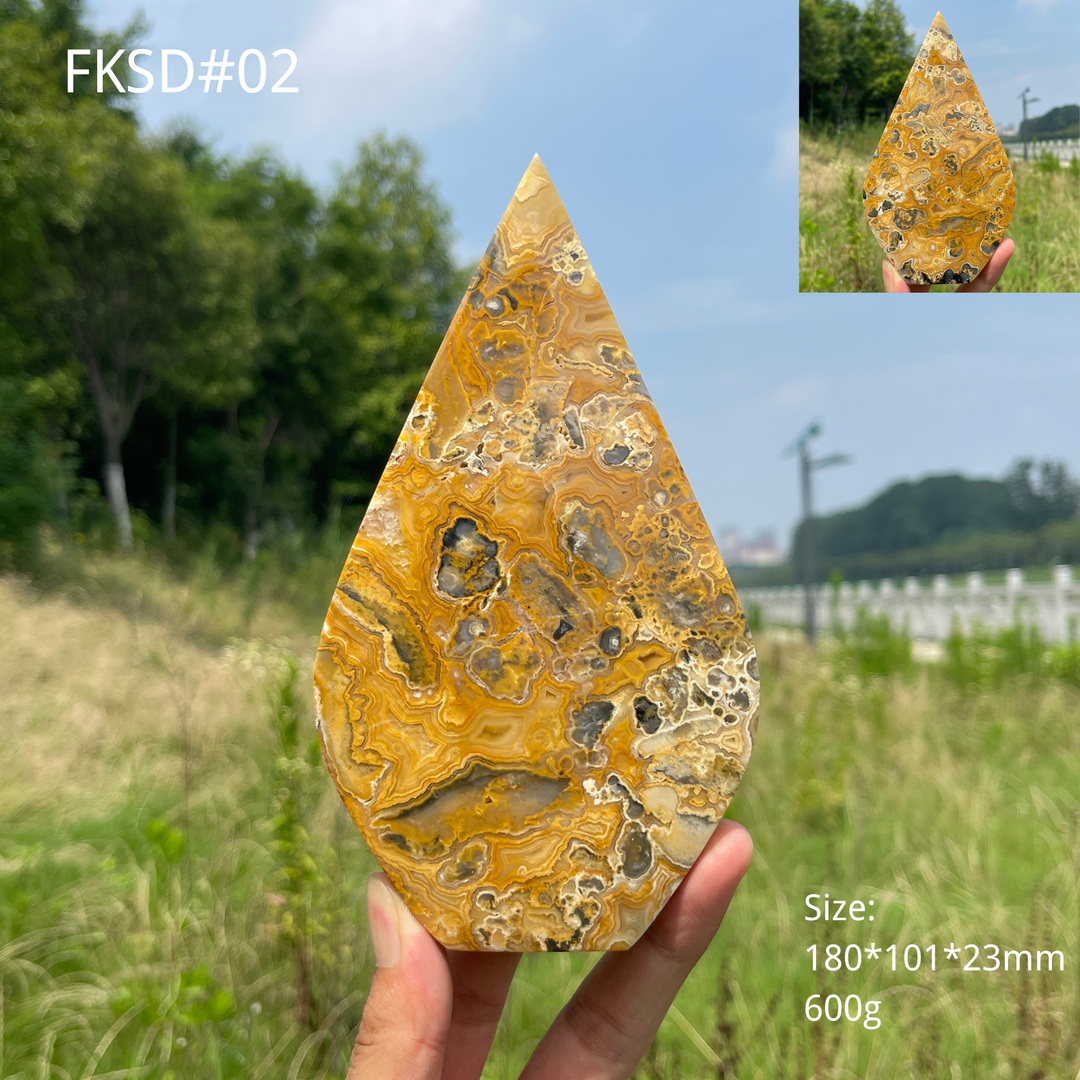 Unique,Natural Crystal Crazy Agate Teardrop