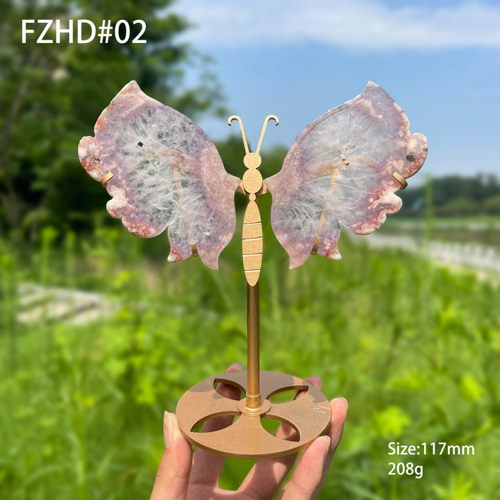 Unique,A Slightly Imperfect Natural Exquisite Pink Amethyst Butterfly Wings