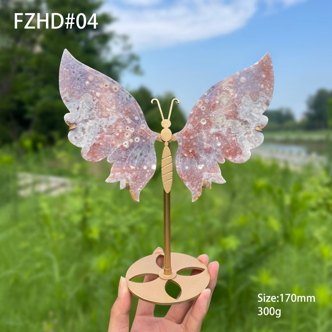 Unique,A Slightly Imperfect Natural Exquisite Pink Amethyst Butterfly Wings