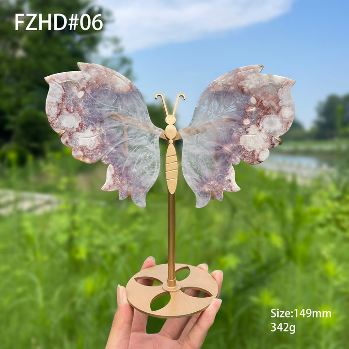 Unique,A Slightly Imperfect Natural Exquisite Pink Amethyst Butterfly Wings