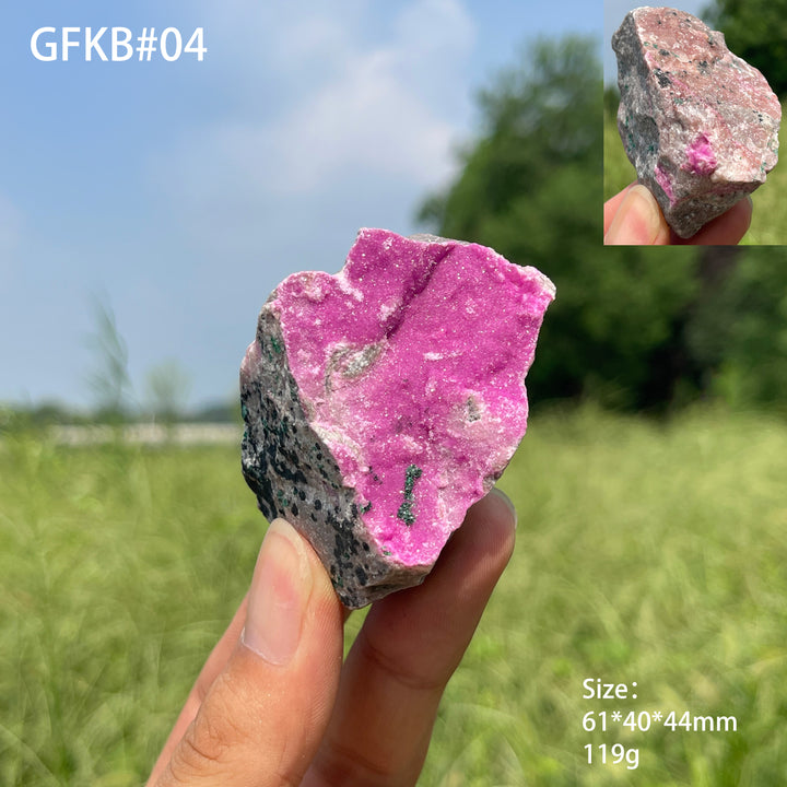 Unique,Natural Crystal Cobalt Calcite Raw