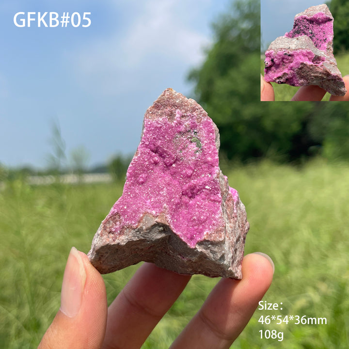 Unique,Natural Crystal Cobalt Calcite Raw