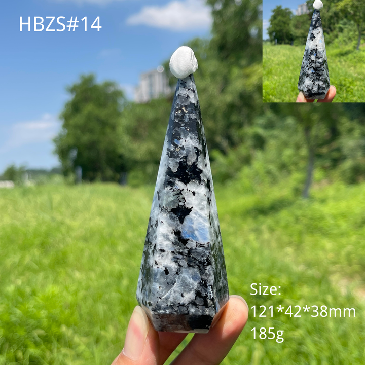 Unique,Natural Crystal Rainbow Moonstone Diamond Tower