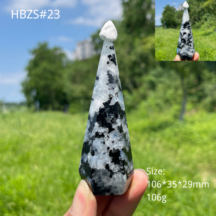 Unique,Natural Crystal Rainbow Moonstone Diamond Tower