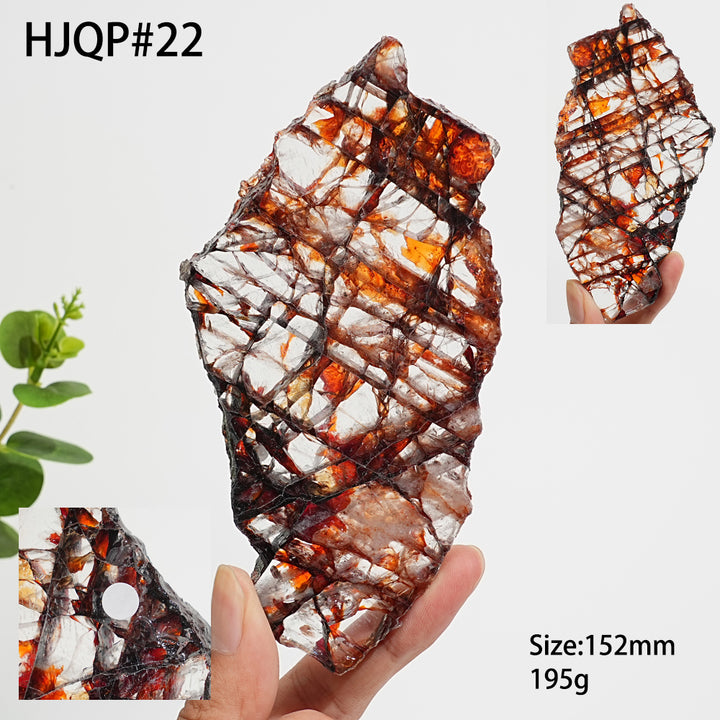Unique,A Slightly Imperfect Natural Vibrant Fire Quartz Slice