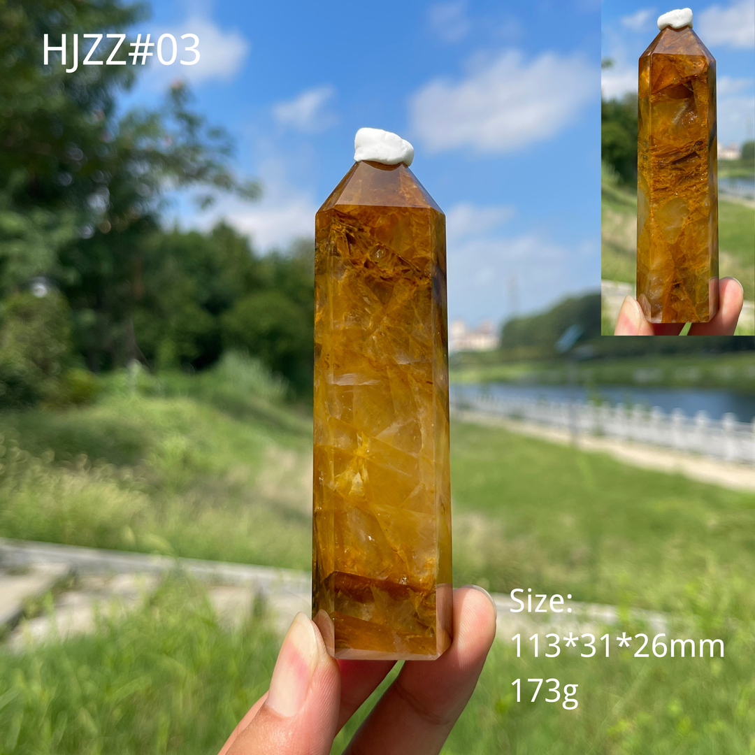 Unique,Natural Crystal Stunning Golden Healer Point