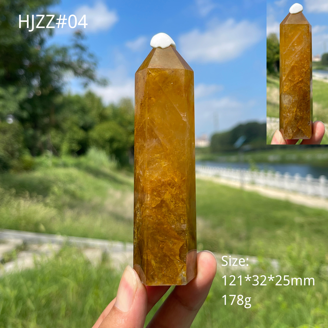 Unique,Natural Crystal Stunning Golden Healer Point
