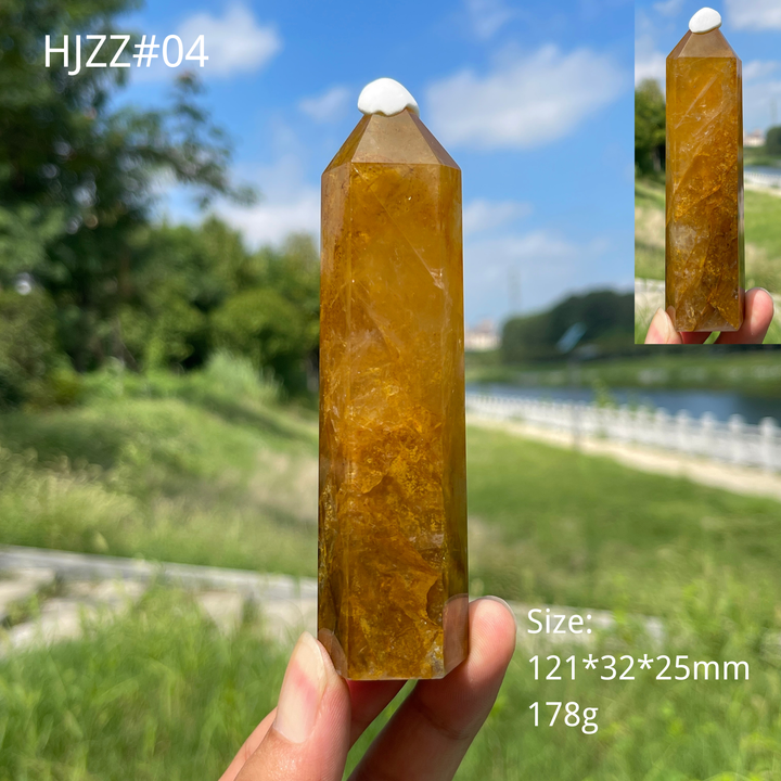 Unique,Natural Crystal Stunning Golden Healer Point