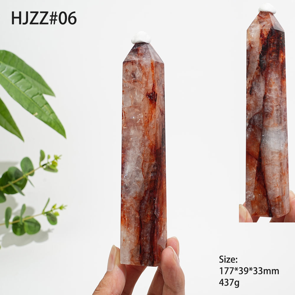 Unique,Natural Crystal Fire Quartz Point