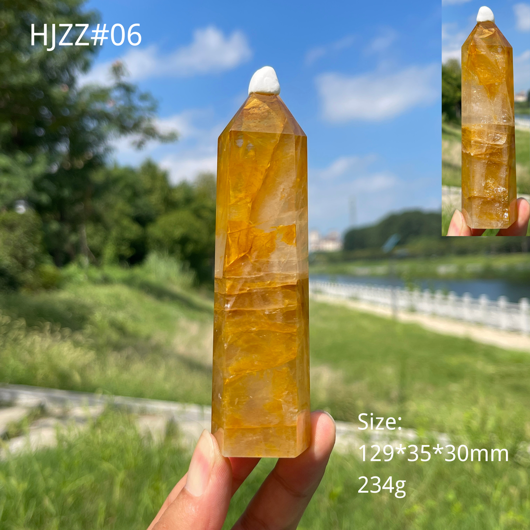 Unique,Natural Crystal Stunning Golden Healer Point