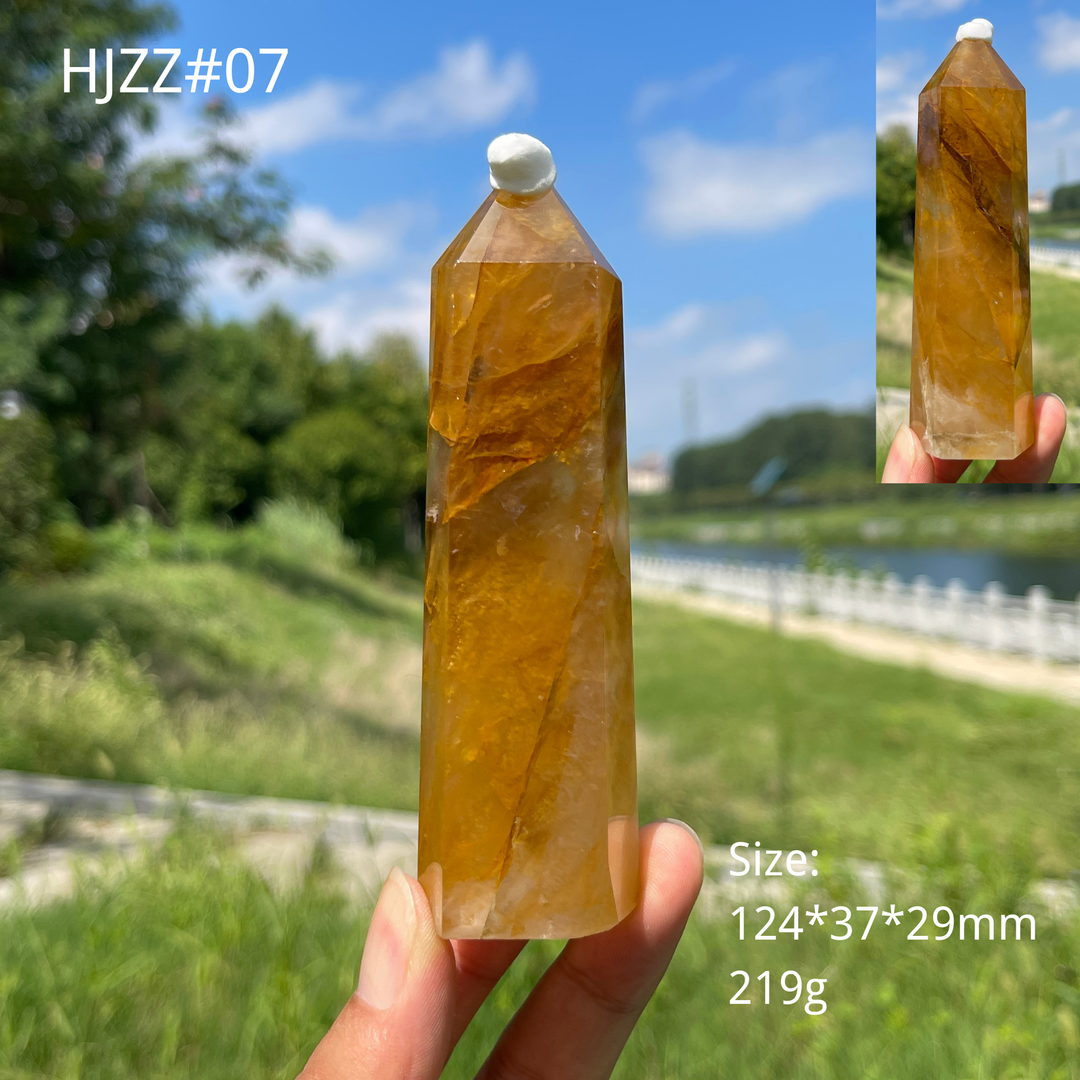 Unique,Natural Crystal Stunning Golden Healer Point