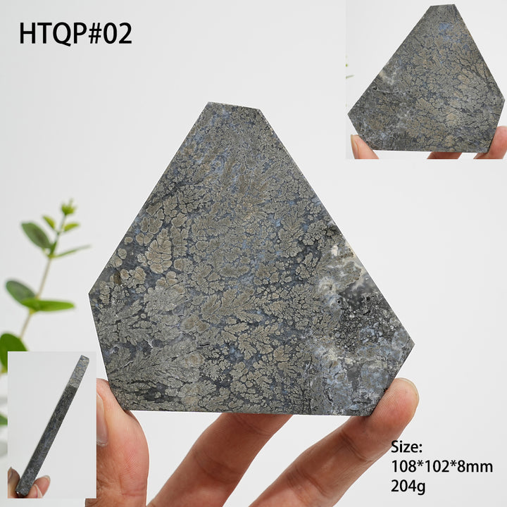 Unique,Natural Crystal Agate With Pyrite Slice
