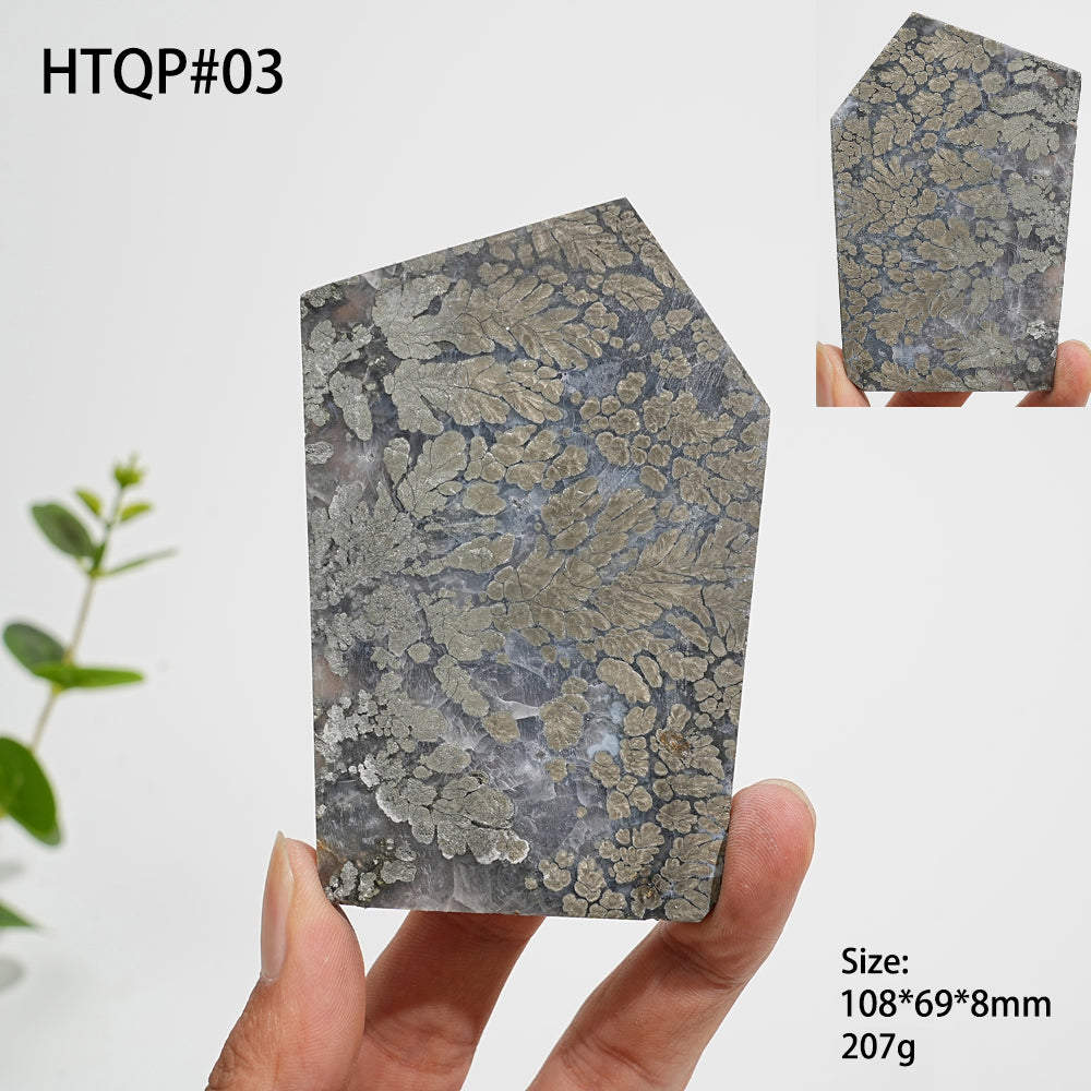 Unique,Natural Crystal Agate With Pyrite Slice