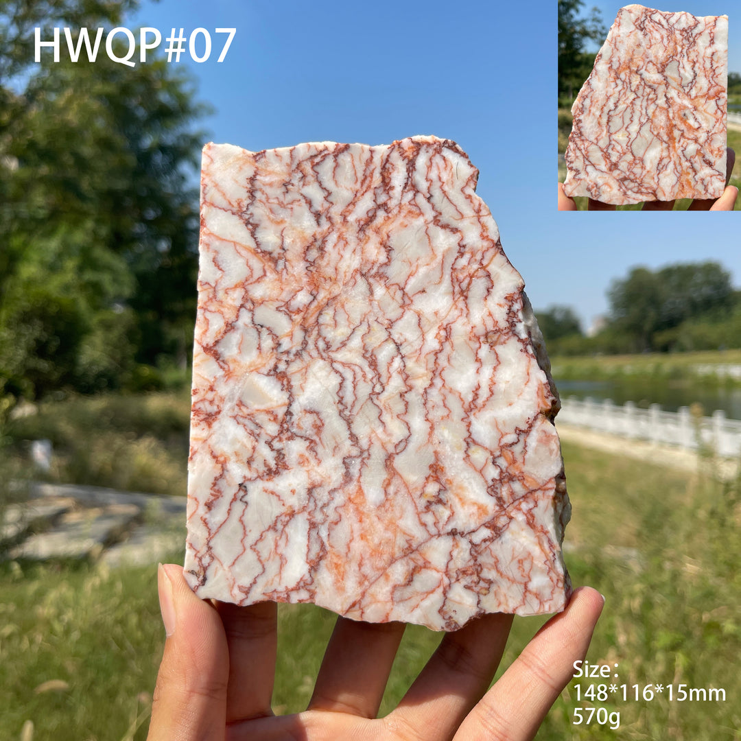 Unique,Natural Red Network Jasper Crystal Slice