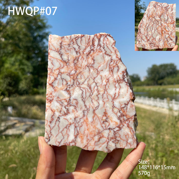 Unique,Natural Red Network Jasper Crystal Slice