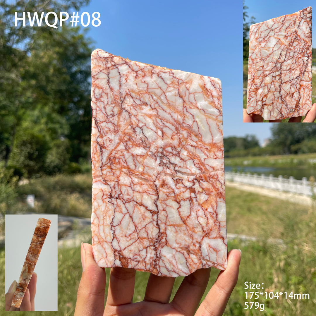 Unique,Natural Red Network Jasper Crystal Slice