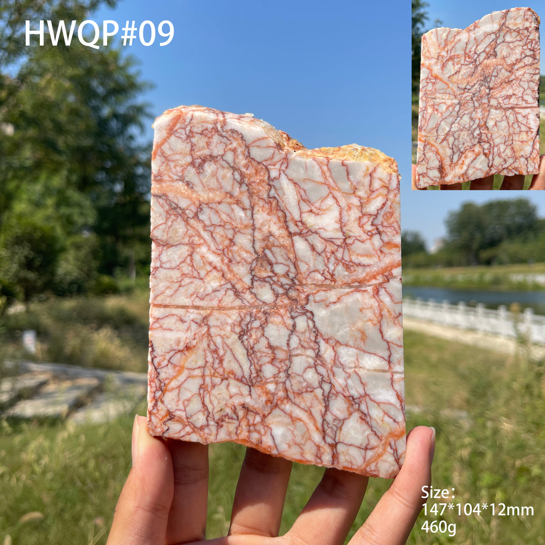 Unique,Natural Red Network Jasper Crystal Slice
